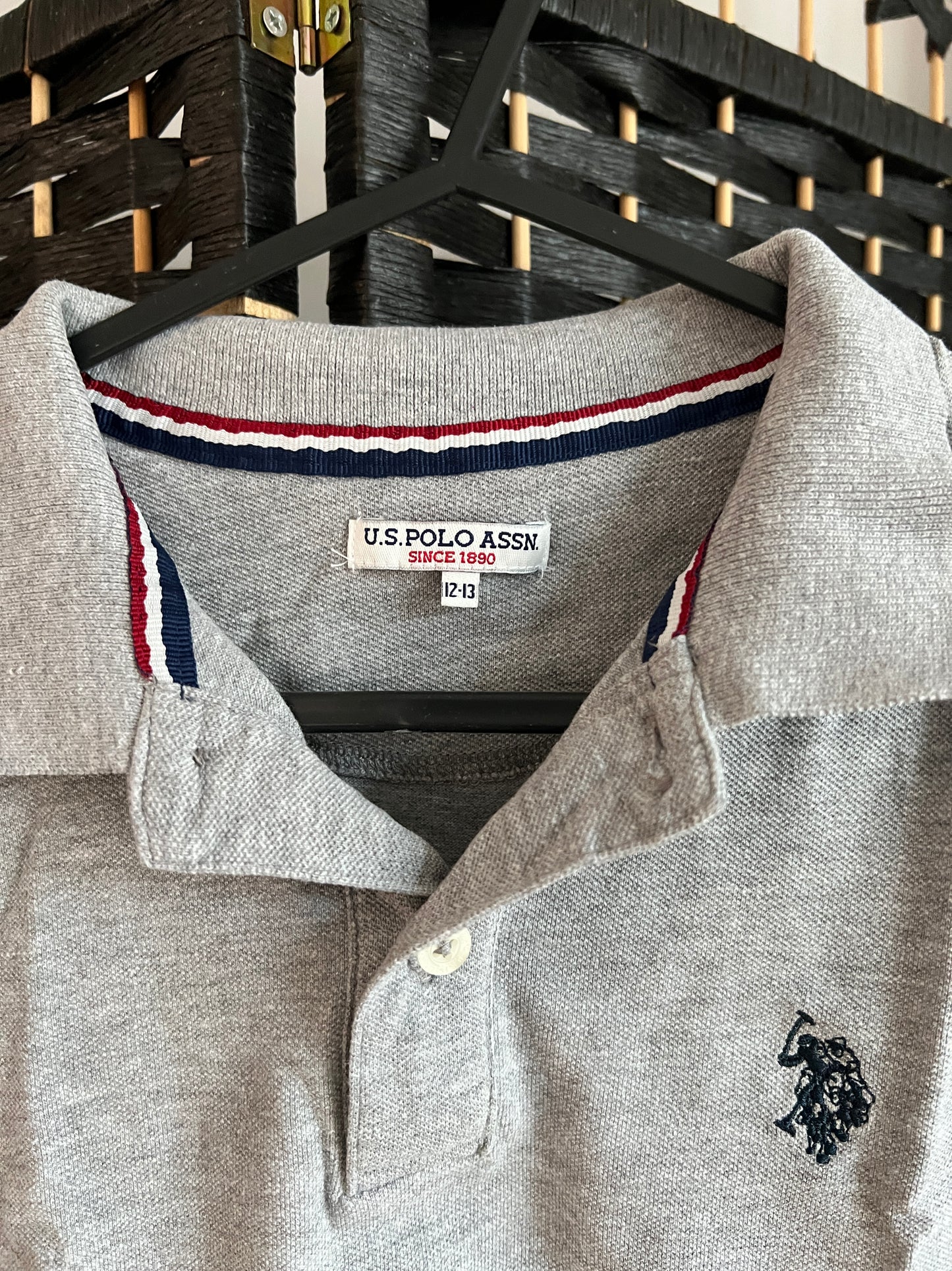 US Polo Assn. Polo Shirt Grey Used once Boys 10-12y/o