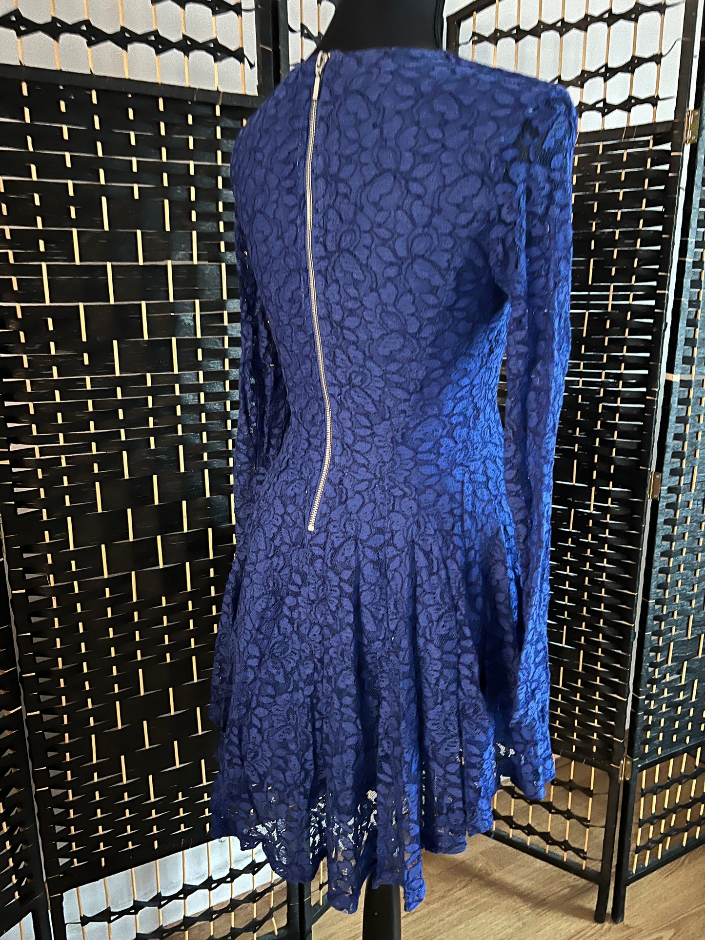 H&M Royal Blue Lace Dress Used once Size S