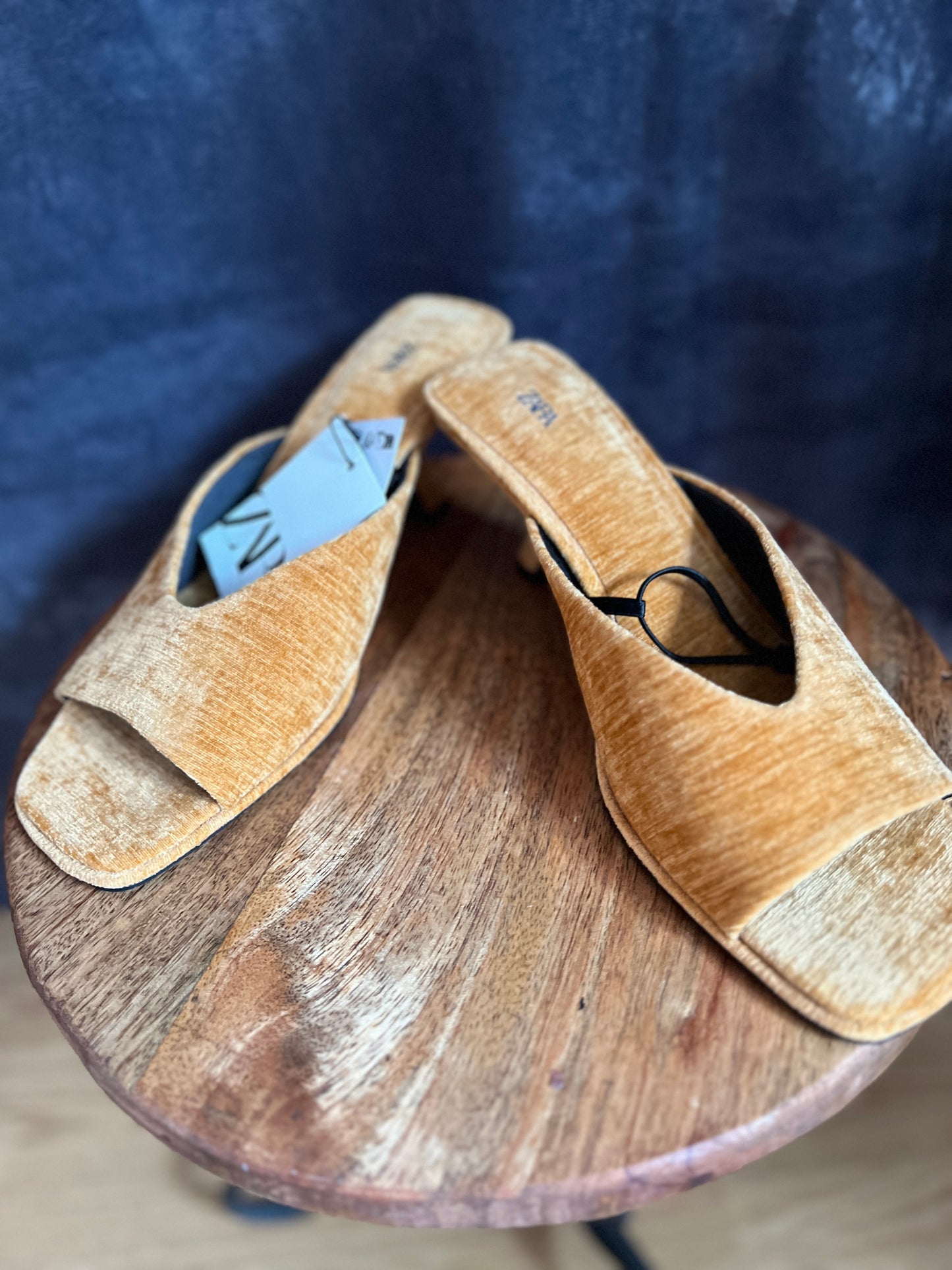 Zara Women's Heeled Sandals Mustard New Size 5 UK