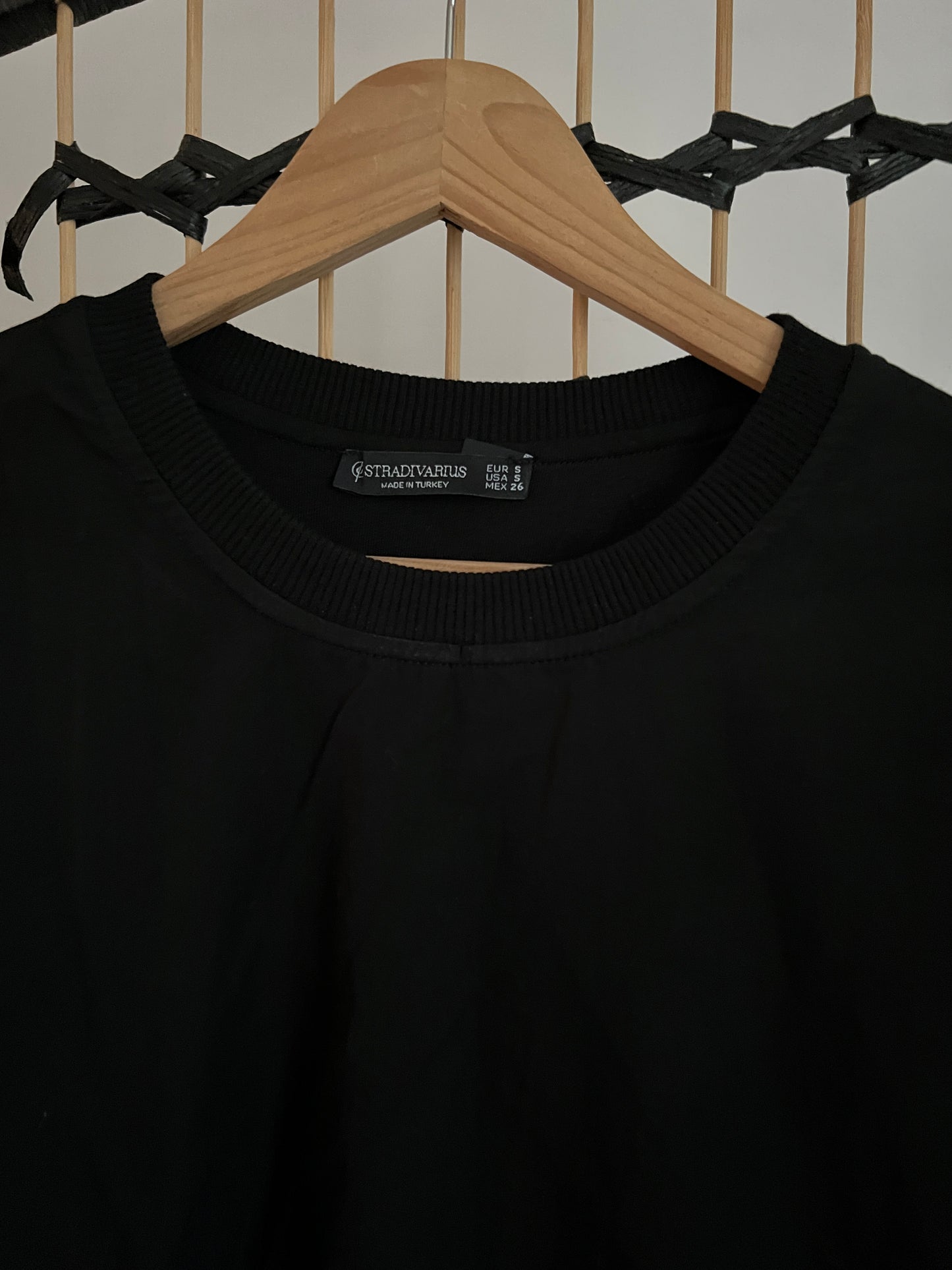 Stradivarius Black Puff Sleeve Top New Size M/L