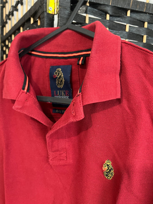 LUKE Red Polo Shirt Used once Boys 10-12 y/o