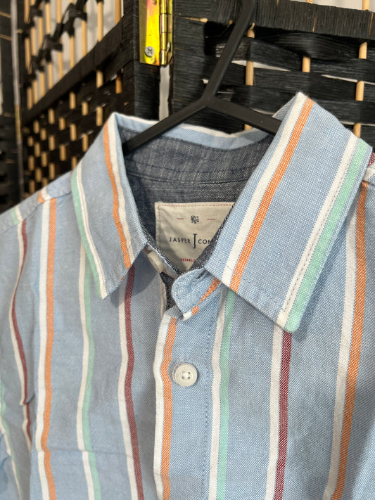 Jasper Conran Polo shirt Vertical stripe Light blue Used once Boys10-12 y/o