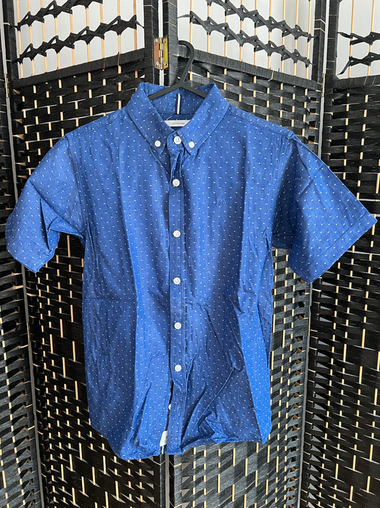 Jasper Conran Blue Dotted Polo Shirt Used once Boys 10-12 y/o