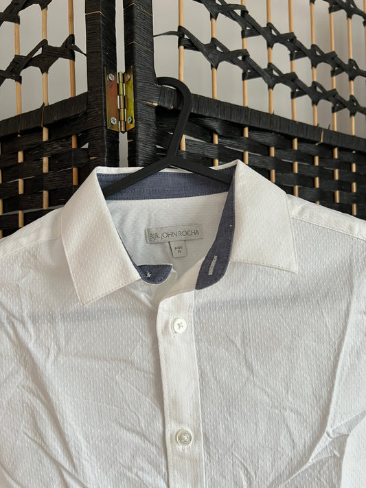 John Rocha White Formal Long sleeve Shirt Used once Boys 11 y/0