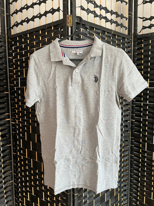 US Polo Assn. Polo Shirt Grey Used once Boys 10-12y/o