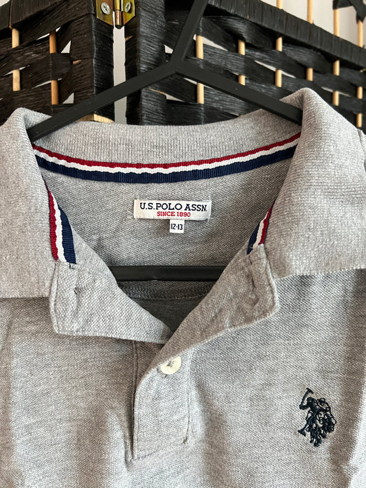 US Polo Assn. Polo Shirt Grey Used once Boys 10-12y/o