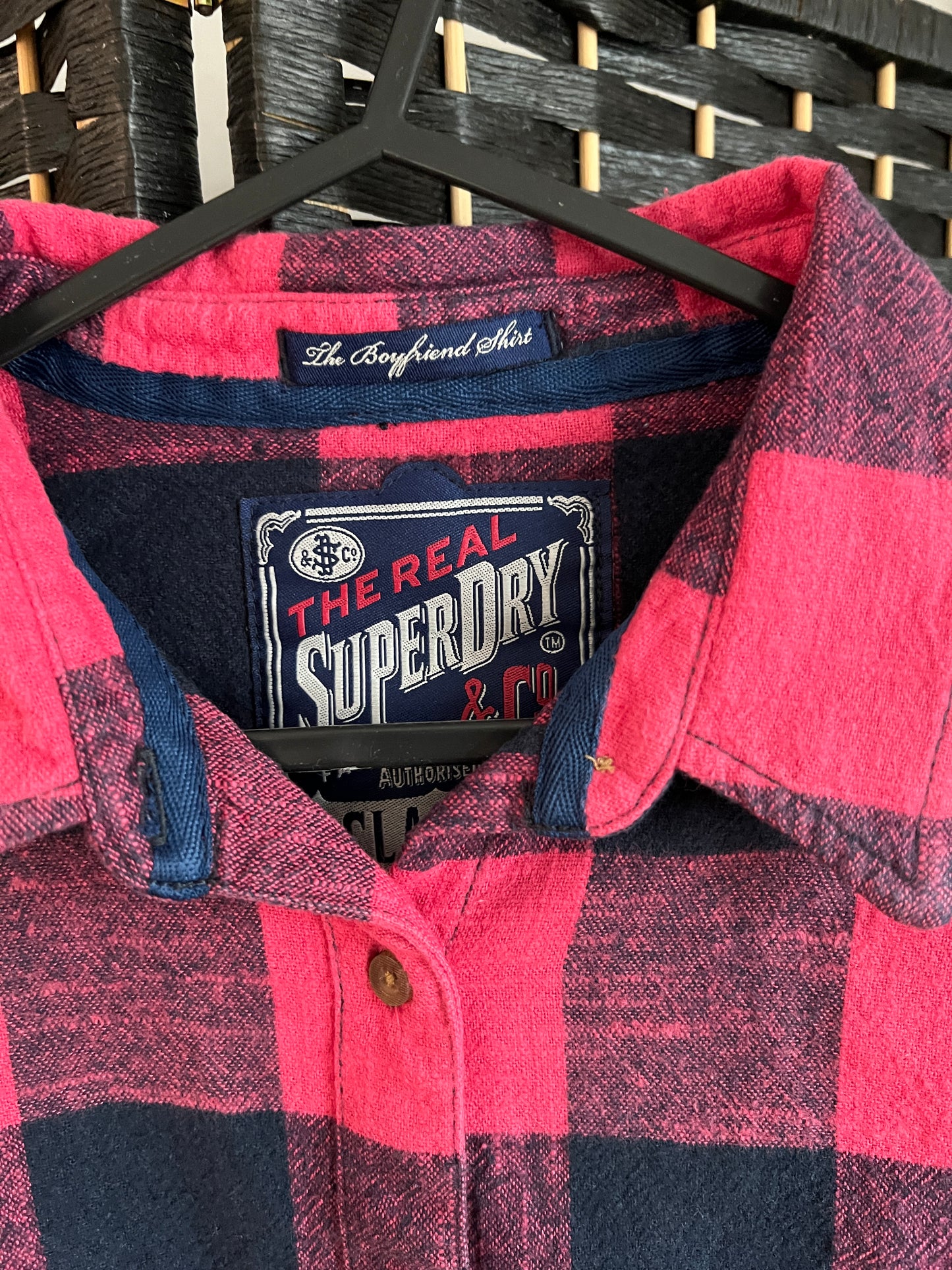 Superdry Red "Boyfriend Shirt" Used once Size S