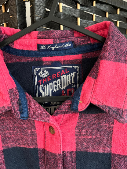 Superdry Red "Boyfriend Shirt" Used once Size S