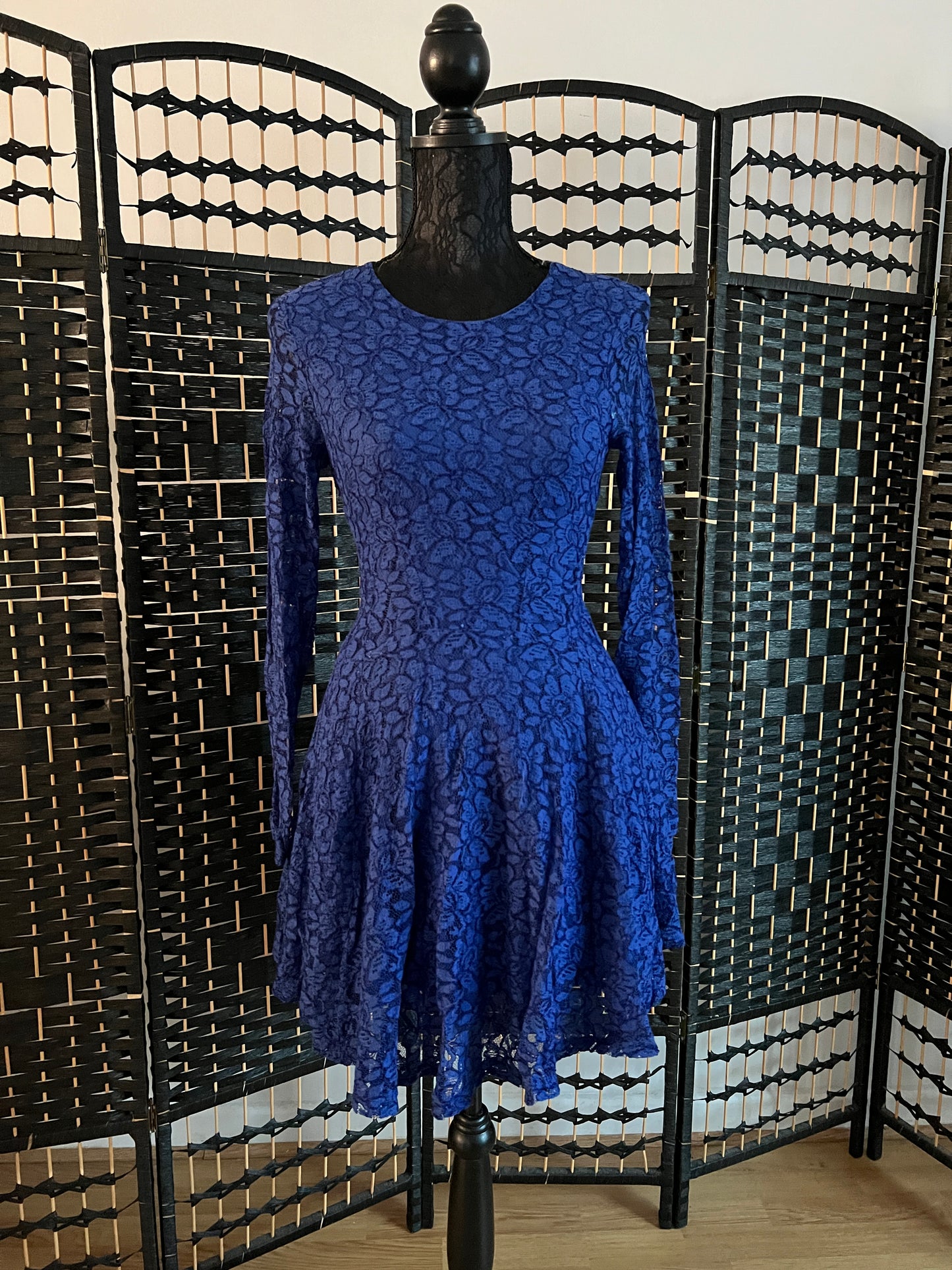 H&M Royal Blue Lace Dress Used once Size S