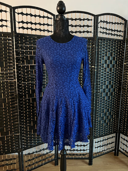 H&M Royal Blue Lace Dress Used once Size S