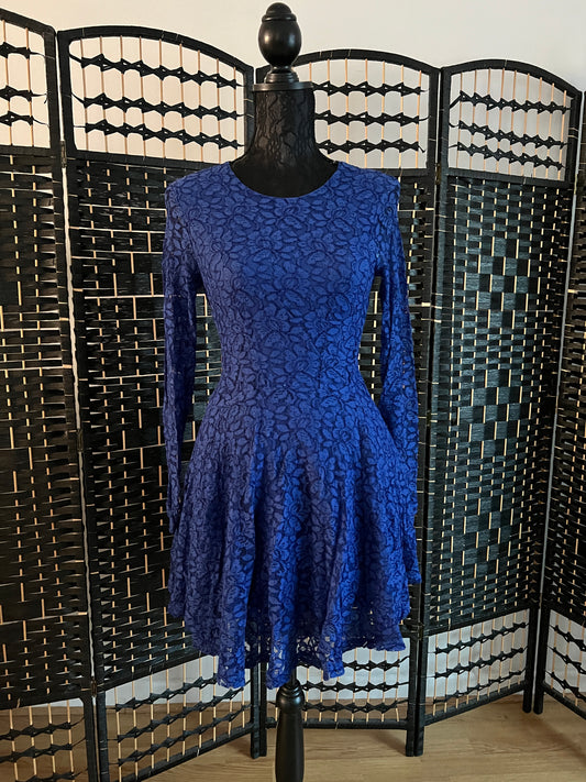 H&M Royal Blue Lace Dress Used once Size S