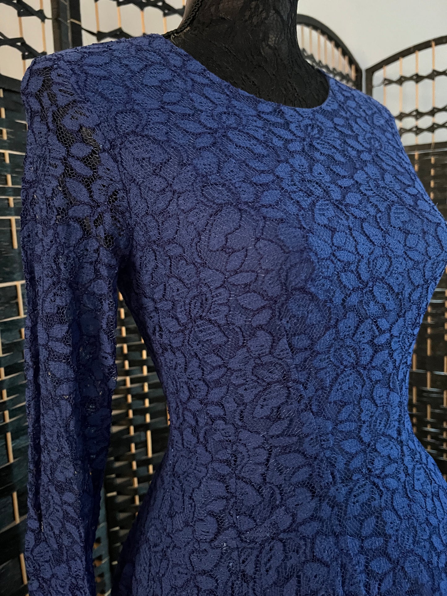H&M Royal Blue Lace Dress Used once Size S