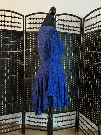 H&M Royal Blue Lace Dress Used once Size S