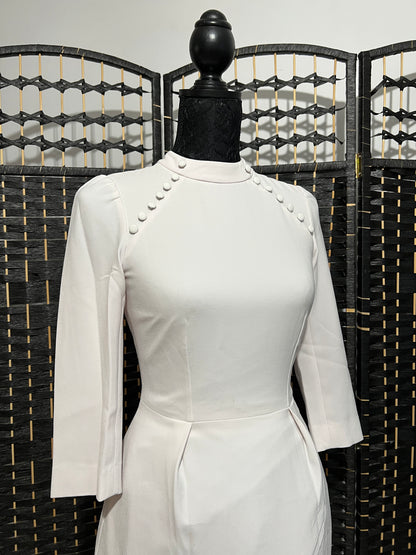 H&M White Vintage style with button details Used once Size S