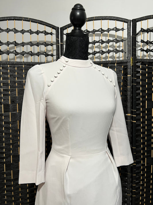 H&M White Vintage style with button details Used once Size S