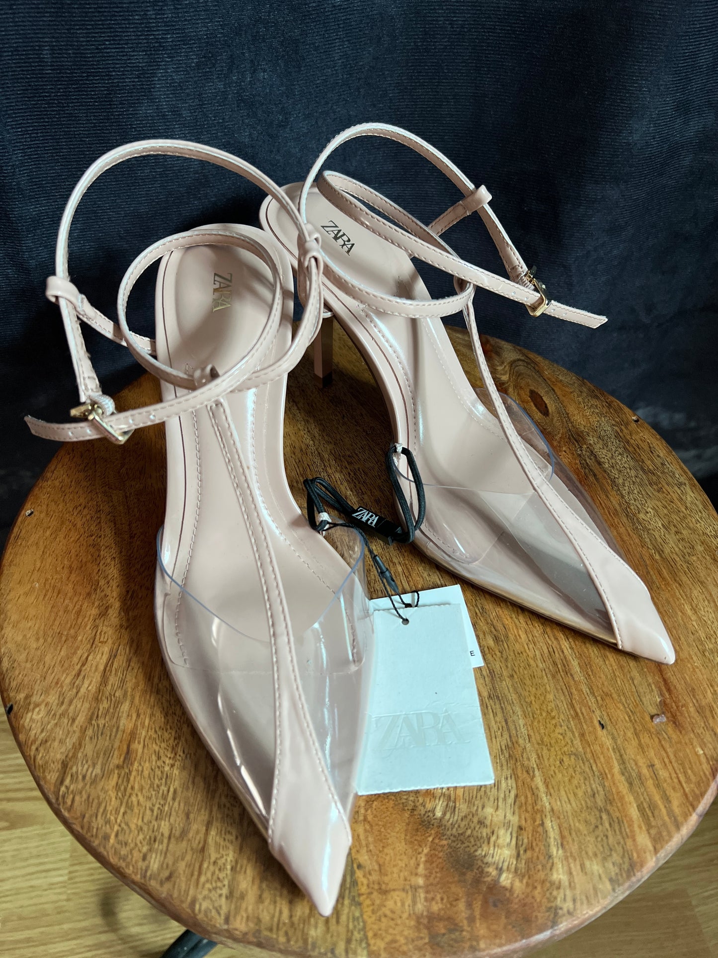 ZARA Formal Strappy Shoes Beige New Size 3 UK