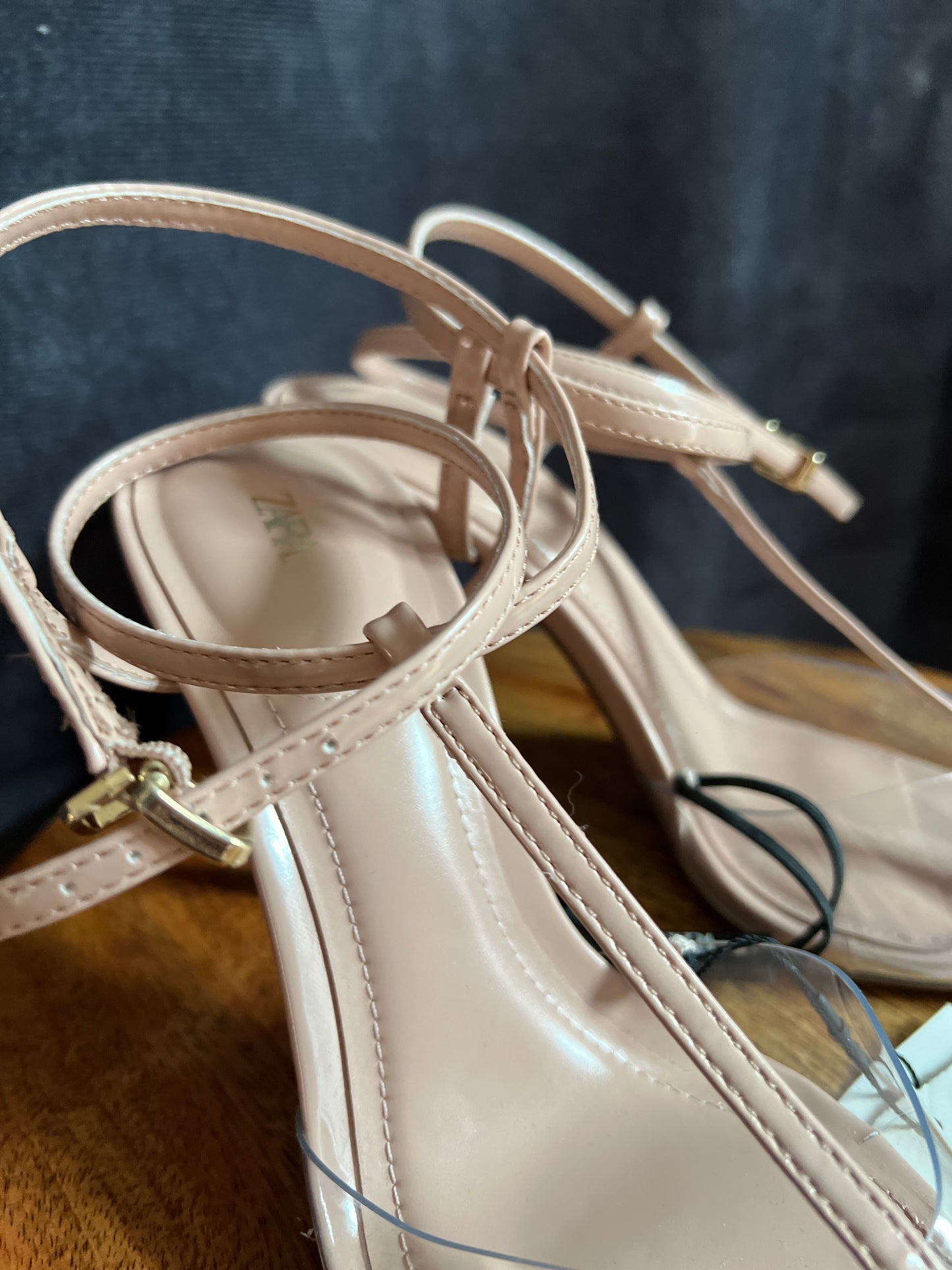 ZARA Formal Strappy Shoes Beige New Size 3 UK