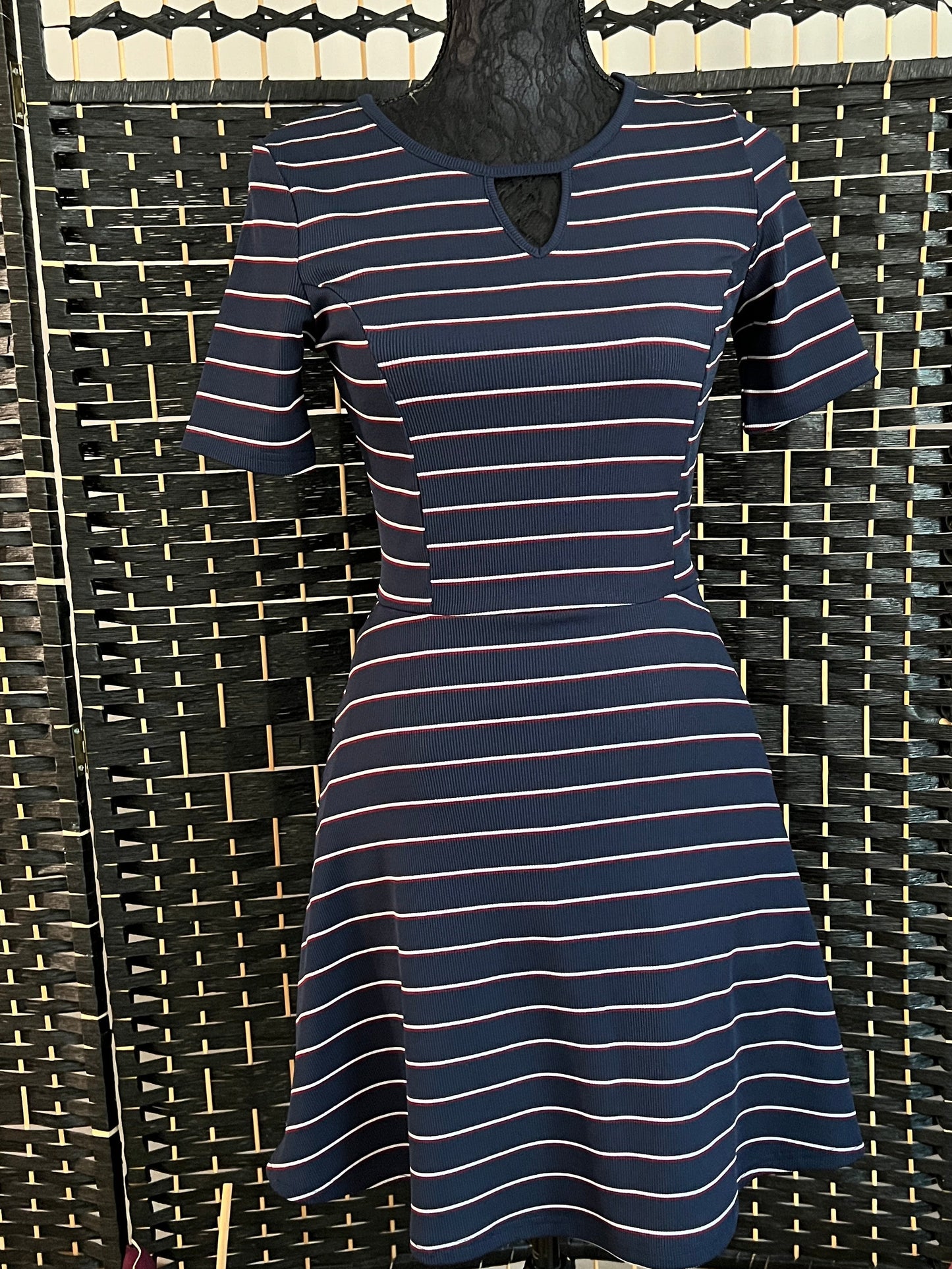 H&M Divided Dress Stripe Navy Blue Used once Size XS/S