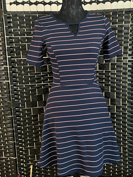 H&M Divided Dress Stripe Navy Blue Used once Size XS/S