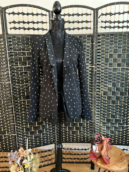 Vila Black Blazer Diamond Detail Used once Size Small