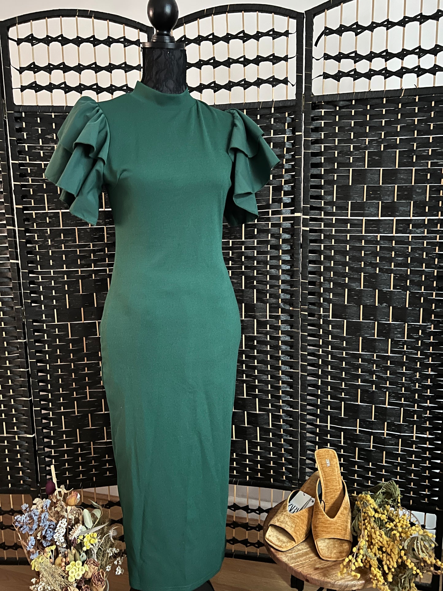 Shein Body Con Midi Dress Cotton Used once Size S/M