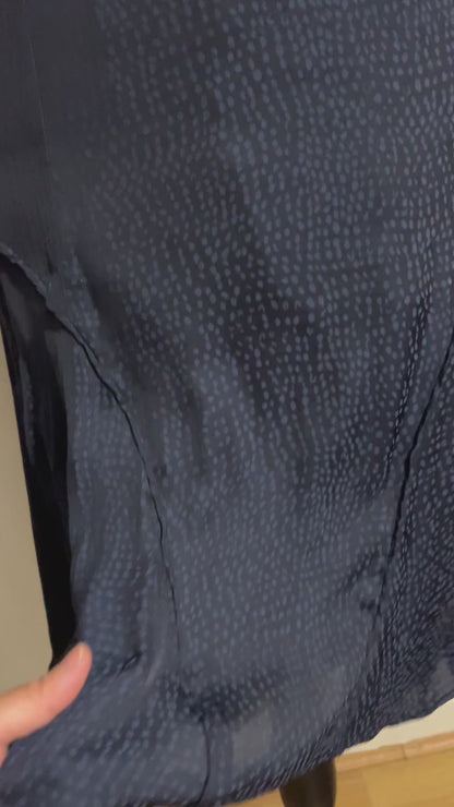 H&M Navy Blue silk tailored formal dress Pre-owned, Used once Size Small