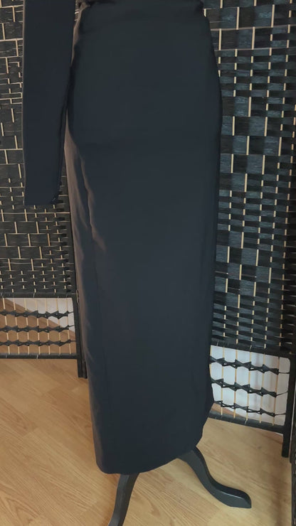 Zara One-sleeve Long Formal Midi Dress (New) S